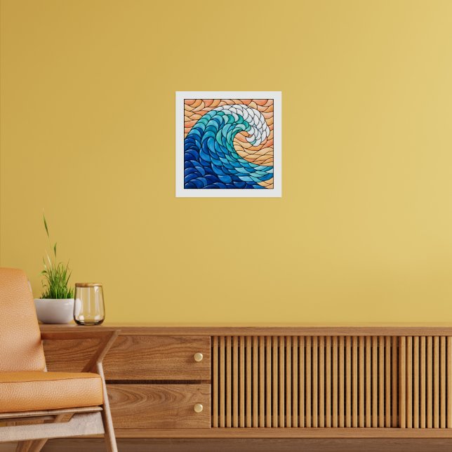 Welle im Bogen Poster (Wohnzimmer 2)