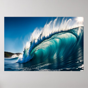 Welle im Meer Poster