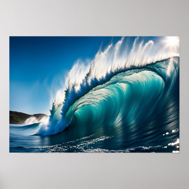 Welle im Meer Poster (Vorne)