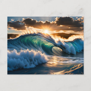 Welle im Meer Postkarte