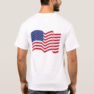 Welle Jacke mit amerikanischer Flagge T-Shirt