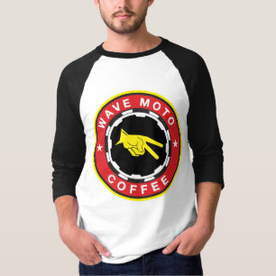Welle Moto Kaffee-Baseball T - WOT Brennstoff T-Shirt