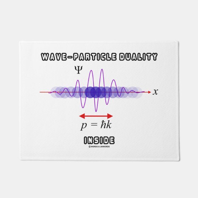 Welle-Partikel Dualität innerhalb des Fußmatte (Vorderseite)