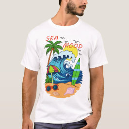 Welle und Palme Herren T-Shirt