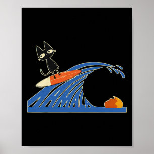 Welle von blauen Katzen Blaue Katzen Wave für Kama Poster