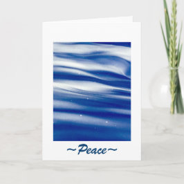 Welle von Diamanten Note Card "PEACE" Feiertagskarte