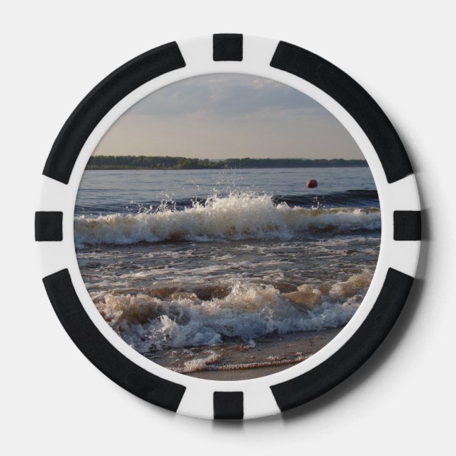 Wellen am Strand Pokerchips (Vorderseite)