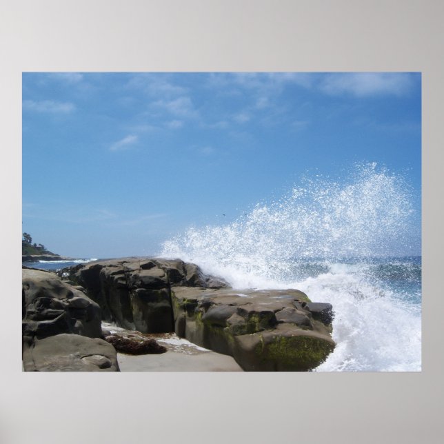 Wellen am Wind in Sea Poster (Vorne)