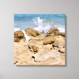 Wellen an der felsigen Küste Strand Ozean Leinwand