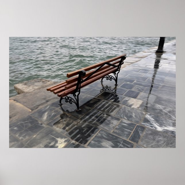 Wellen an Land Poster (Vorne)