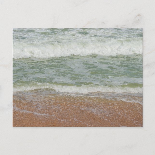 Wellen auf dem Strand Postkarte (Vorderseite)