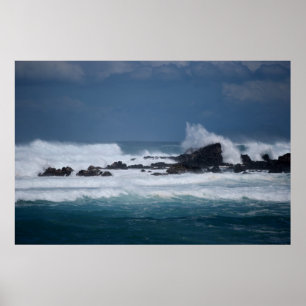 Wellen auf Maui Poster