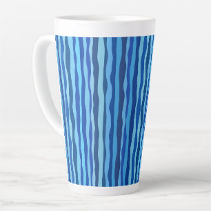 Wellen aus Blau Cyan Navy Kobalt Himmelblau Milchtasse