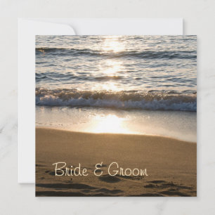 Wellen bei Sunset Wedding Invitation Cards Einladung