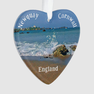 Wellen brechen auf der Küste digitale Malerei Ornament