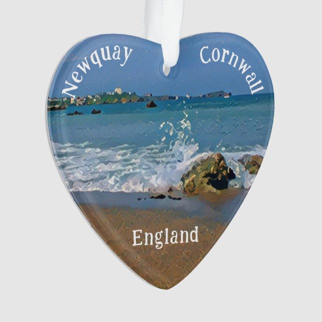 Wellen brechen auf der Küste digitale Malerei Ornament (Vorderseite)