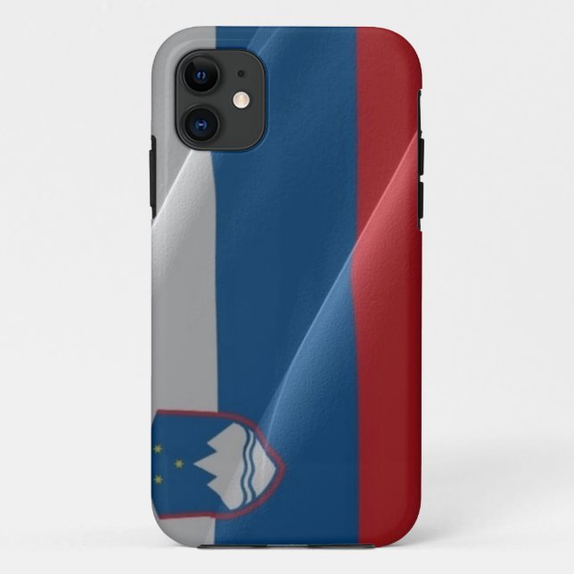 Wellen der Flagge Sloweniens - Case-Mate iPhone Hülle (Rückseite)