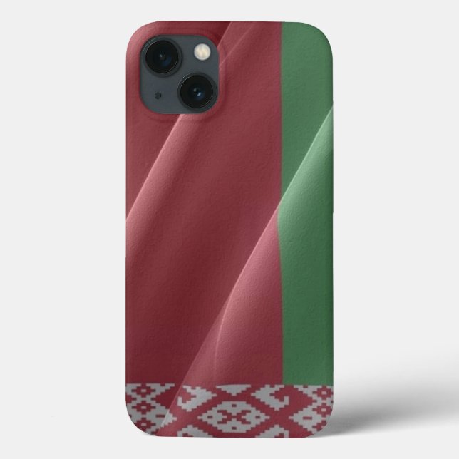Wellen der Flagge von Belarus - Case-Mate iPhone Hülle (Rückseite)