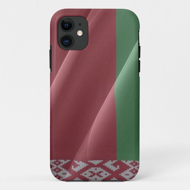 Wellen der Flagge von Belarus - Case-Mate iPhone Hülle (Rückseite)
