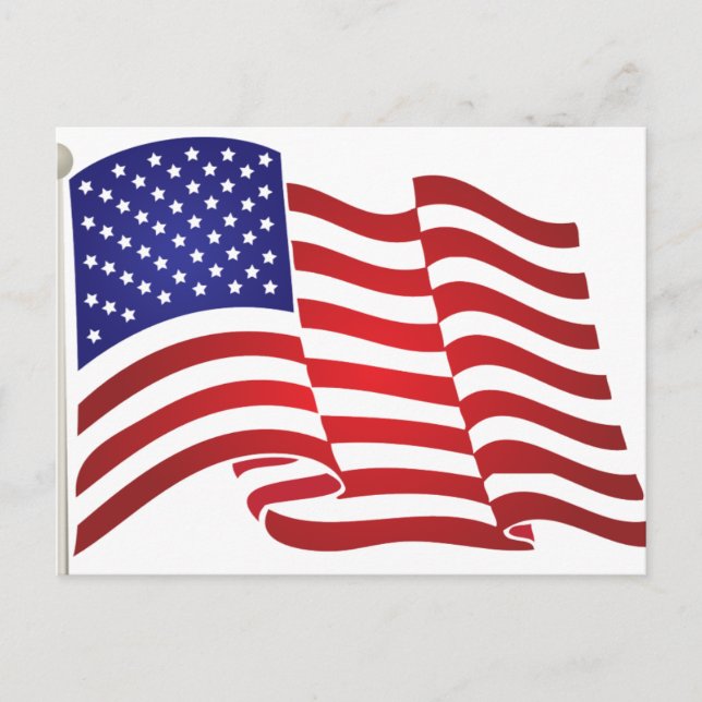 Wellen der US-Flagge Postkarte (Vorderseite)