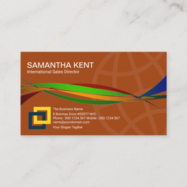 Wellen der Weltlieferkette Visitenkarte (Vorderseite)