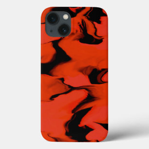 Wellen des Schwarz-Rot-Sumo-Designs iPhone 13 Hülle