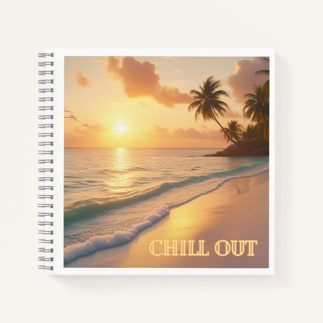 Wellen des Wandels - "Chill Out Sunrise Journal" Notizbuch (Vorderseite)