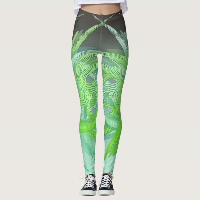 Wellen des Wirbels-n Leggings (Vorderseite)