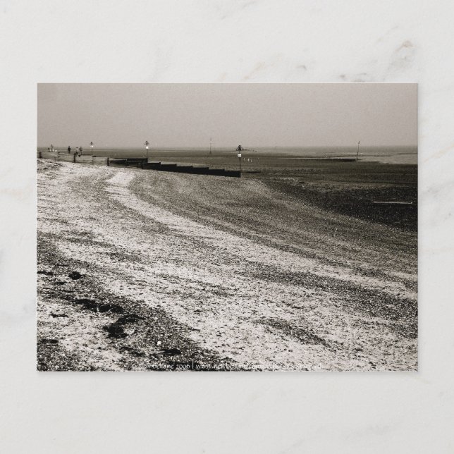 Wellen, die an Land abstürzen, Mersea Island Postkarte (Vorderseite)