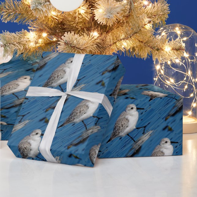 Wellen durch Wintry-Gewässer verschleiern Geschenkpapier (Feiertage)
