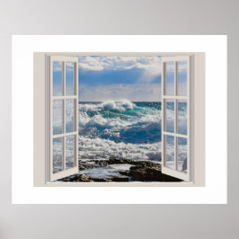 Wellen durchbrechen poster