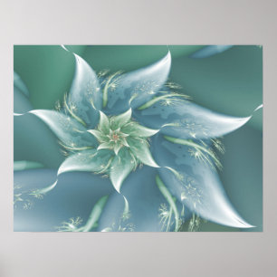 Wellen-Fraktal Poster