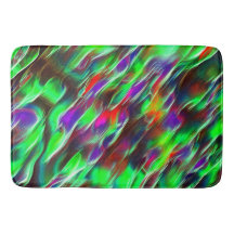 Wellen, grün, rot, lila und braun