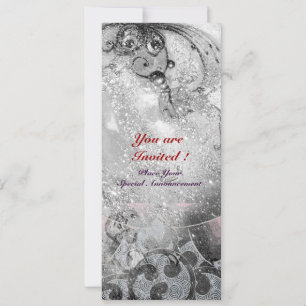 WELLEN, helle  schwarz-weiße  Funken Einladung