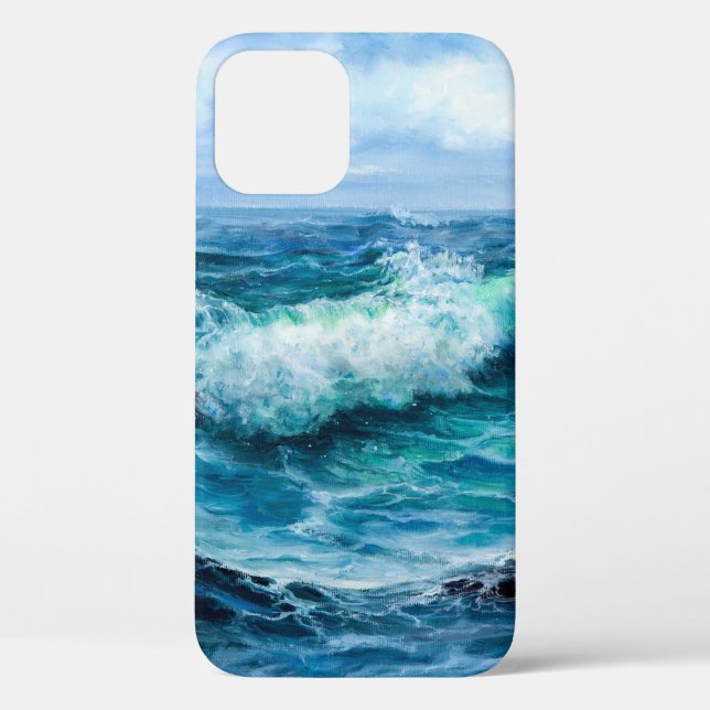 Wellen im Ozean. Moderner Impressionismus, Moderni Case-Mate iPhone Hülle (Rückseite)