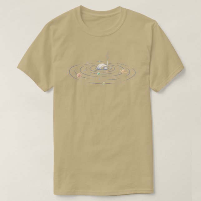 Wellen im Weltall T-Shirt (Design vorne)