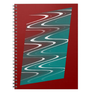 Wellen in weiß notizblock