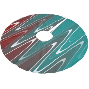 Wellen in weiß polyester weihnachtsbaumdecke