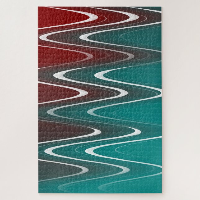 Wellen in weiß puzzle (Vertikal)