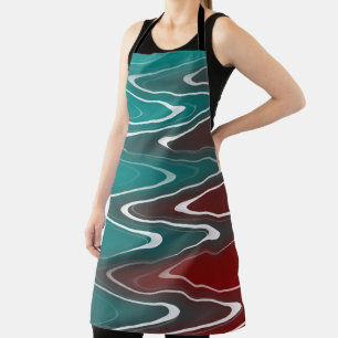 Wellen in weiß schürze