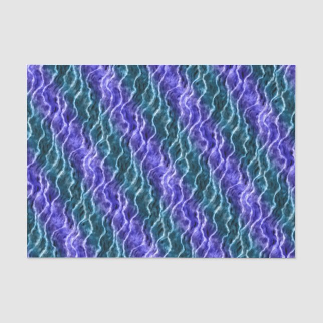 wellen mit tintenfarbener gradient blau : seidenpapier (Vorderseite)