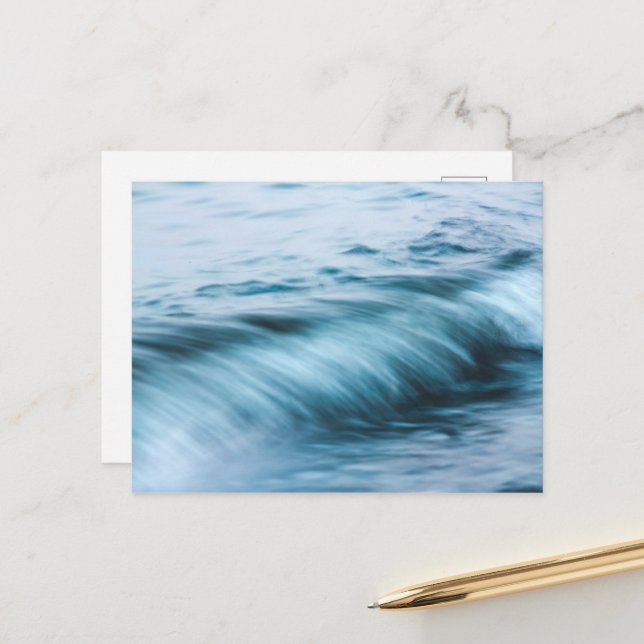 Wellen Postkarte (Vorderseite/Rückseite Beispiel)