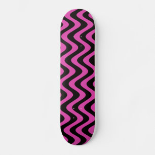 Wellen (rosa/schwarz) skateboard