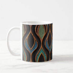 Wellen schnitzen: Bronze-Kupfer-Textur Kaffeetasse