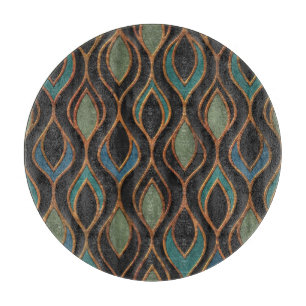 Wellen schnitzen: Bronze-Kupfer-Textur Schneidebrett