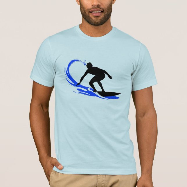 Wellen-surfender T - Shirt (Vorderseite)