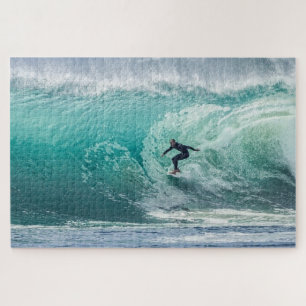 Wellen-Surfer-Surf-Sportarten-blauer Ozean Puzzle