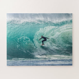 Wellen-Surfer-Surfsport Blaue Ozean Puzzle