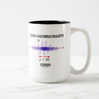 Wellen-Teilchen-Dualität innerhalb des Grundsatzes Zweifarbige Tasse
