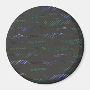 Wellen Tiger (stilisiertes Muster) 7 Magnet
